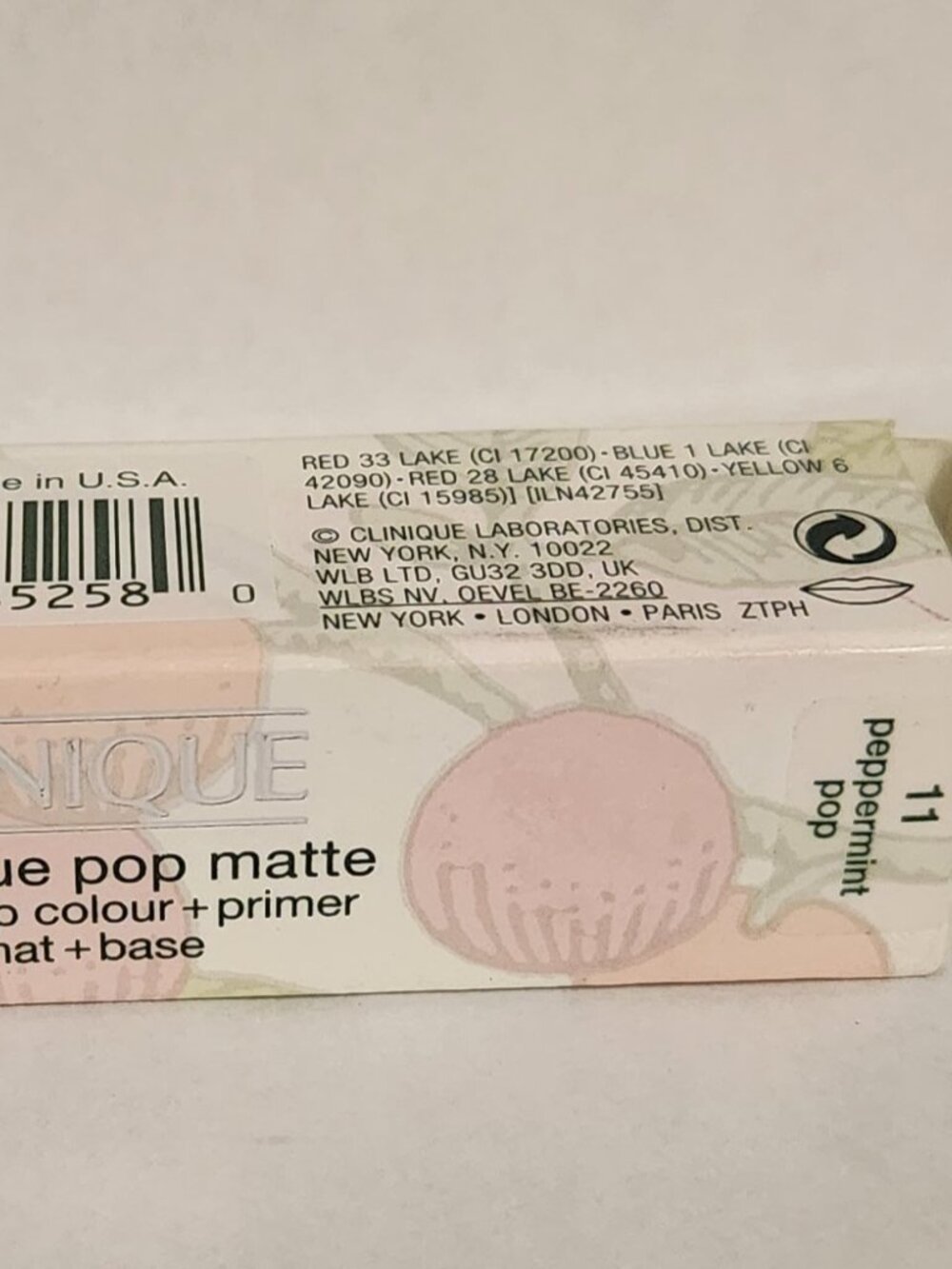 Clinique Pop Matte Lip Colour + Primer - #11 Peppermint Pop
